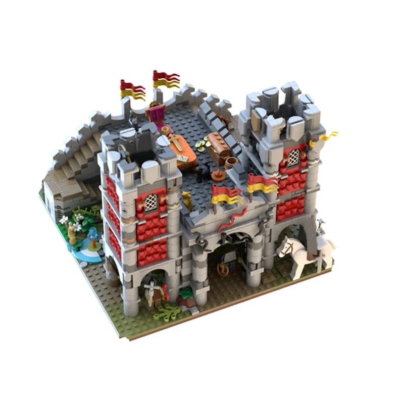 kinderen bakstenen kasteel middeleeuws speelgoed bouwstenen bakstenen ridders kasteel serie moc architectuur voor kinderen set compatibele toren