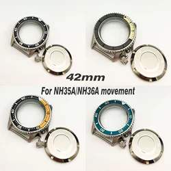 42MM Watch Case NH35 Case for NH35A/NH36A Movement Modification Parts Dive Watch Case for Seiko SKX007 Watch Accessories