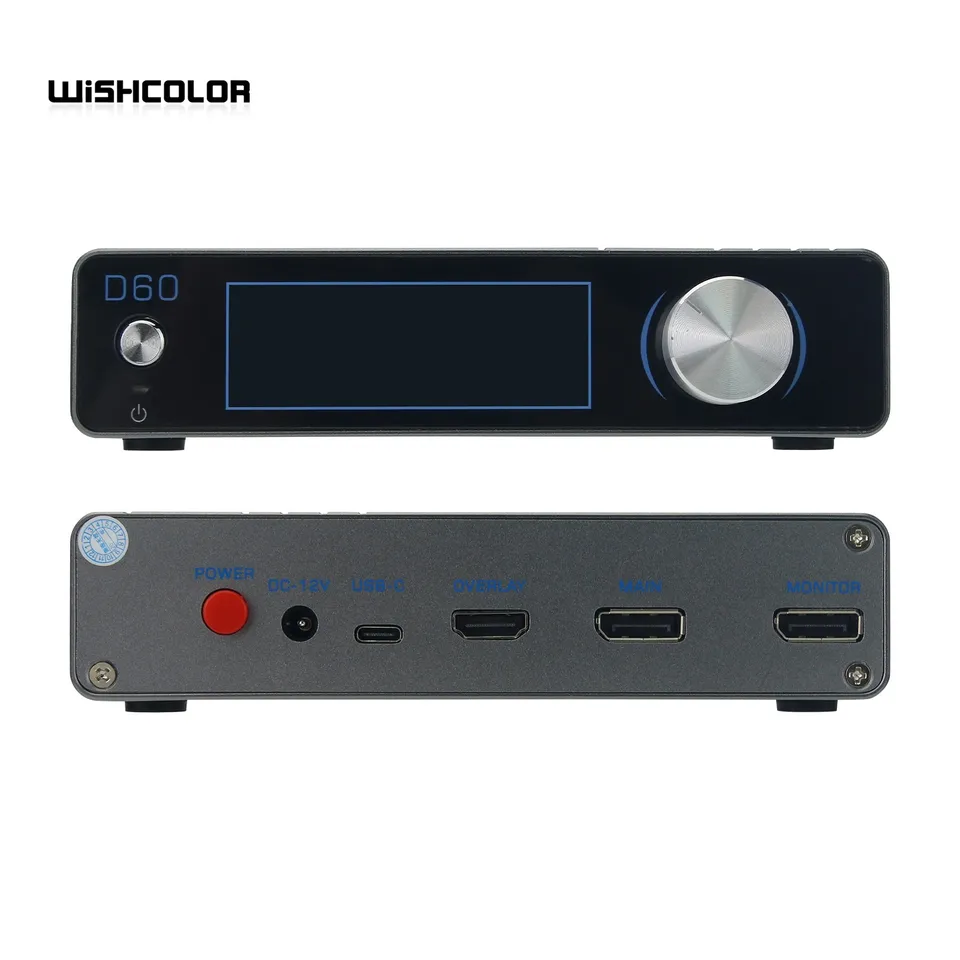 DMA 4K FUSER DPスイッチャー　アリエク購入・未使用に近い品 Wishcolor CapDMA Video Overlay Box 4K Adaptive Fuser HDMI