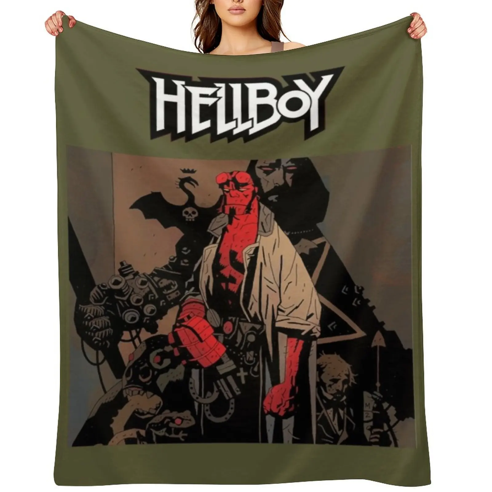 

Hellboy Moie Throw Blanket Beach Sofa Throw Kid'S Personalized Gift Blankets