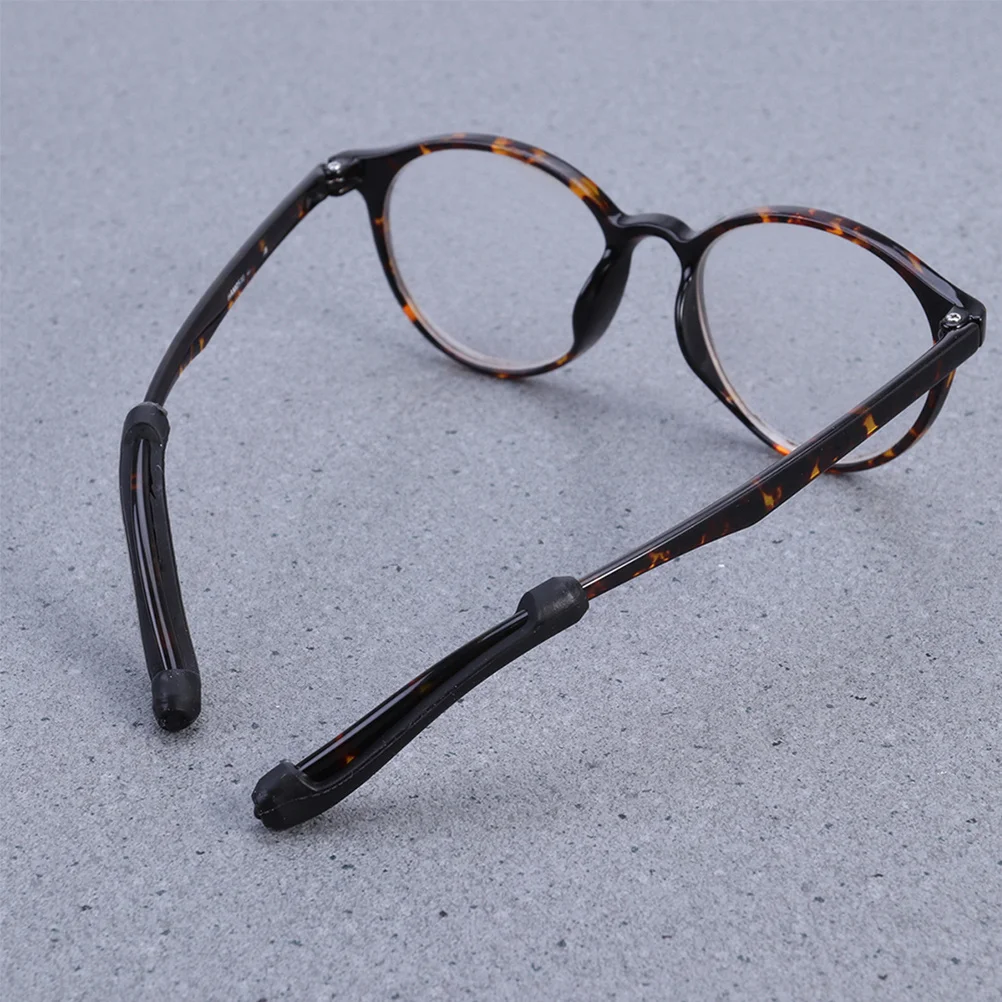 

Silicone Sleeve Glasses Non-Slip Cover 3 Transparent 3 Black Anti Slip Ear Hook Kit For Eyeglasses Sunglasses Repair