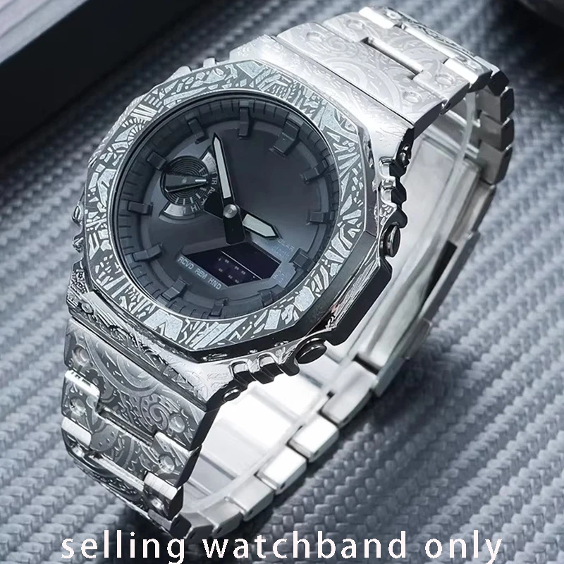 

DIY Watch Strap and Case Set for Farm Oak GA2100 2110 B2100 Modified Accessories Metal Watch Strap and Men's Watch Accessories