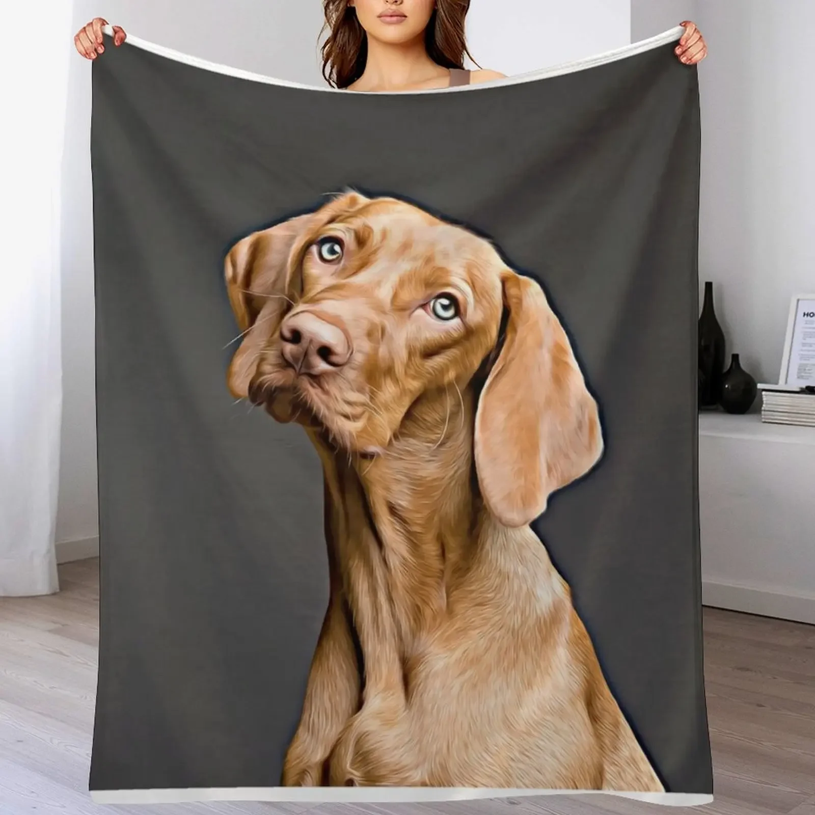 

Vizsla Strikes A Pose Throw Blanket Thin Soft Plaid Extra Large Throw Winter beds Blankets