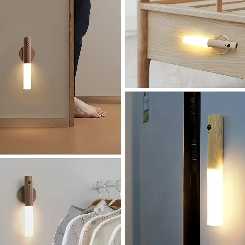 NEW Intelligent Human Body Induction Night Light, LED Rechargeable Corridor Cabinet Wall Light, Household Toilet Wall Induction