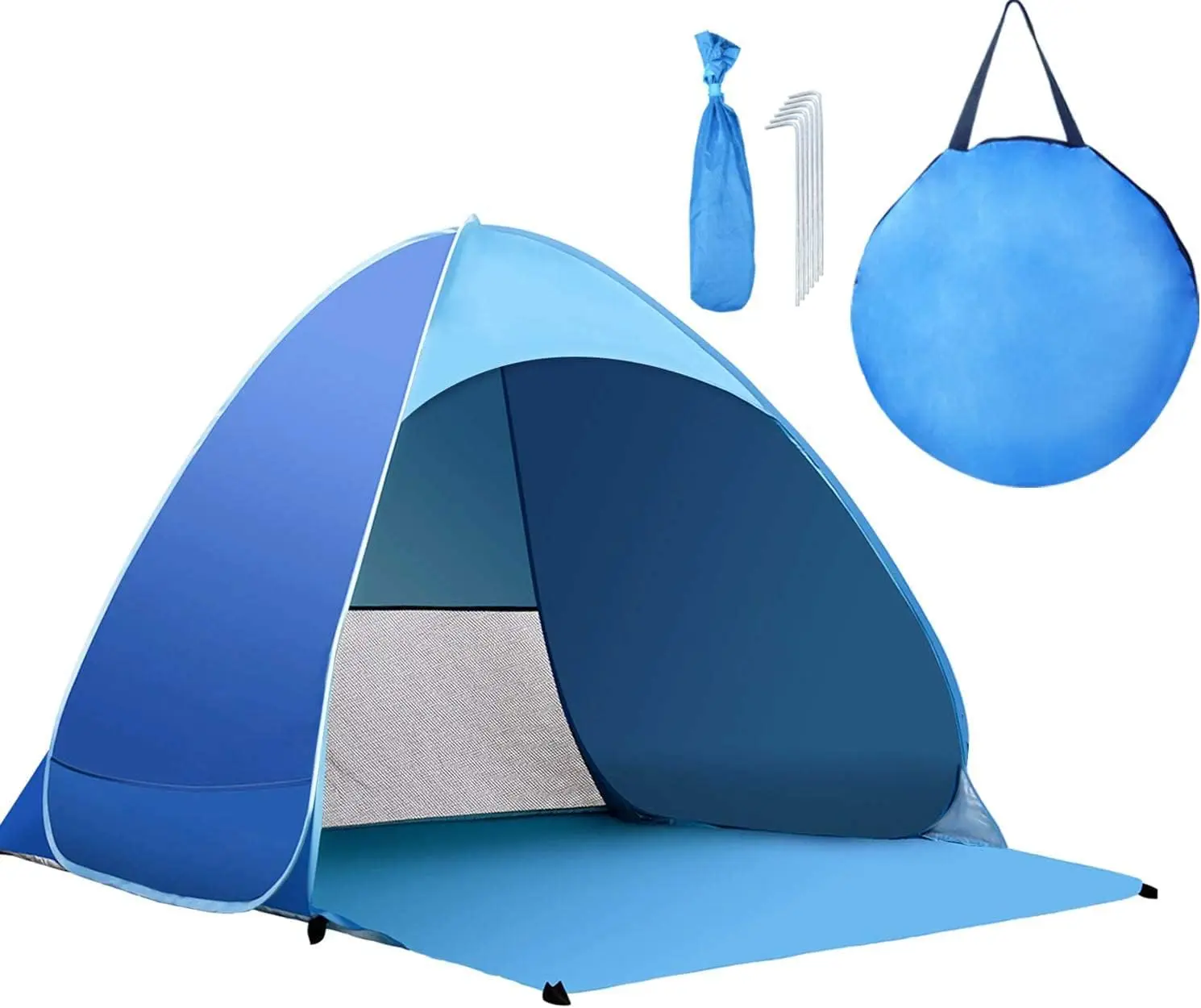 

Pop Up Beach Tent –for 2-3 Person UPF 50+ UV Sun Protection Beach Shade Tent Pop Up Sun Shelter with