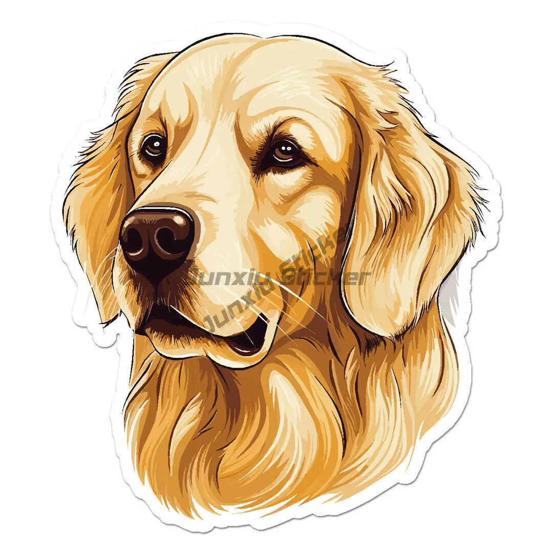 

Golden Retriever Dog Vinyl Decal Sticker Window Truck Camper Guitar Car Body Refrigerator Wall