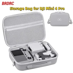 Portable Storage Bag for DJI Mini 4 Pro PU Carrying Case Travel Shoulder Bag Scratch-Resistant Handbag Drone Accessory