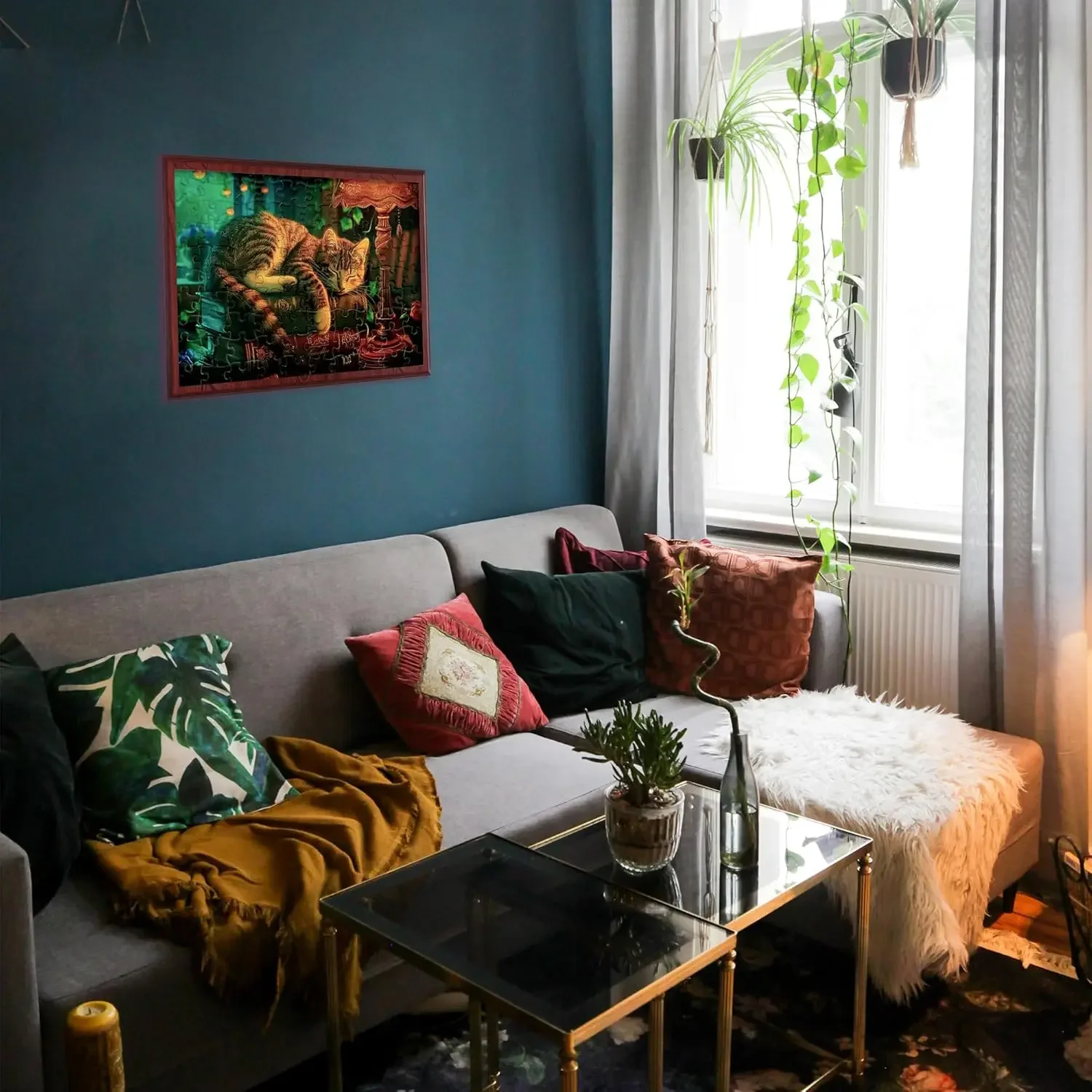 Napping Cat 120/300/500/520/1000/1314 Pcs Jigsaw Puzzles Challenging Family Activity Floor Games for Gameroom Bedroom Livingroom