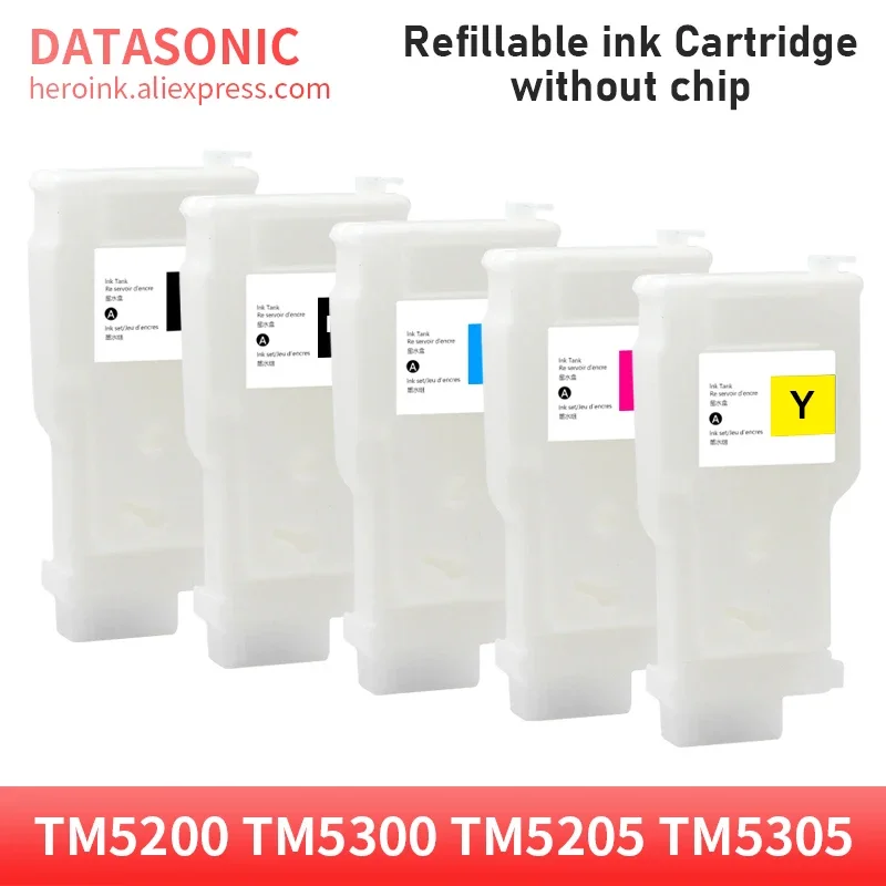 5Color 300ML PFI-8120 PFF-8320 for Canon Refillable Ink Cartridge for Canon TM5200 TM5205 TM5300 TM5305 printer without chip