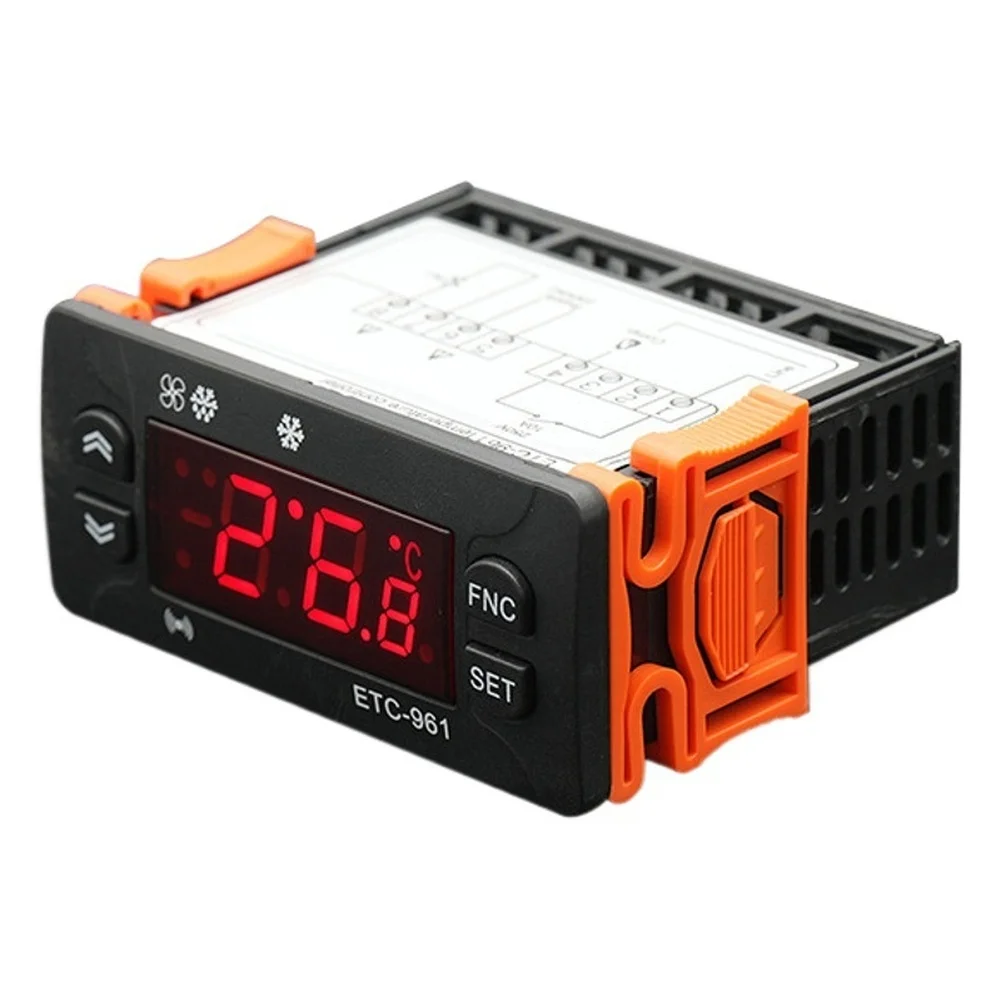 Cold Storage Thermostat Digital Temperature Controller Audible Visual Alarm Black For Low-temperature Environments
