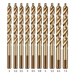 Drill Bit HSS Twist Drill Bit for Hardened Metal Stainless Steel