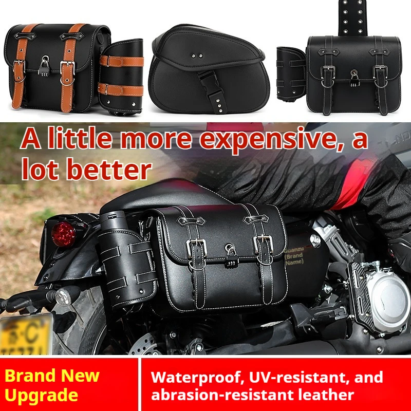 

Универсальная боковая сумка для мотоцикла в стиле ретро, седельная сумка, водонепроницаемая модификация электромобиля, рыцарская сумка, подвесной аксессуар для хранения