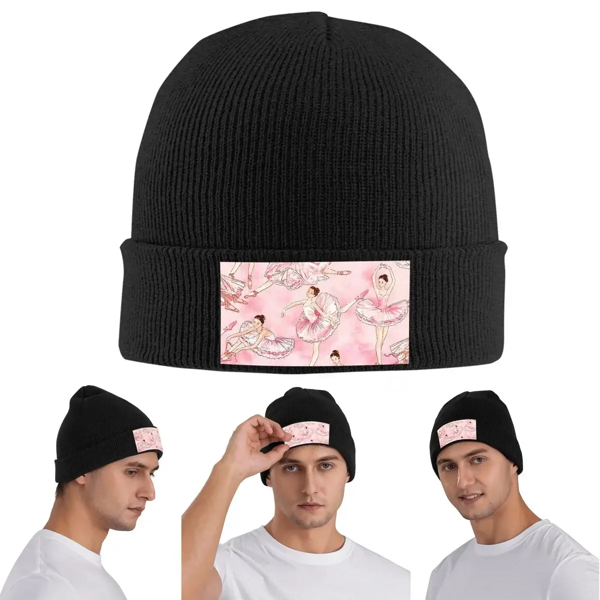 Ballet Dance Makes Me Free Ballerina Dancer Warm Knitted Cap Winter Knit Bonnet Hat Skullies Beanies Hip Hop Caps For Unisex