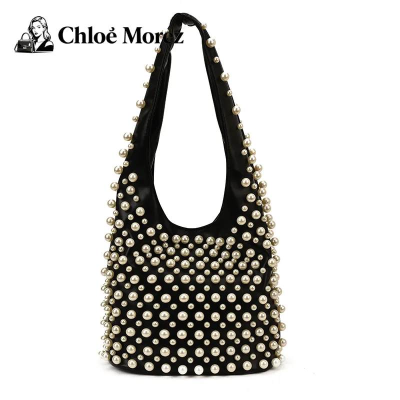 

Pearl Bag, Women's Large Capacity Bucket Bag, Versatile for Work and Commuting, One Shoulder Armpit Bag