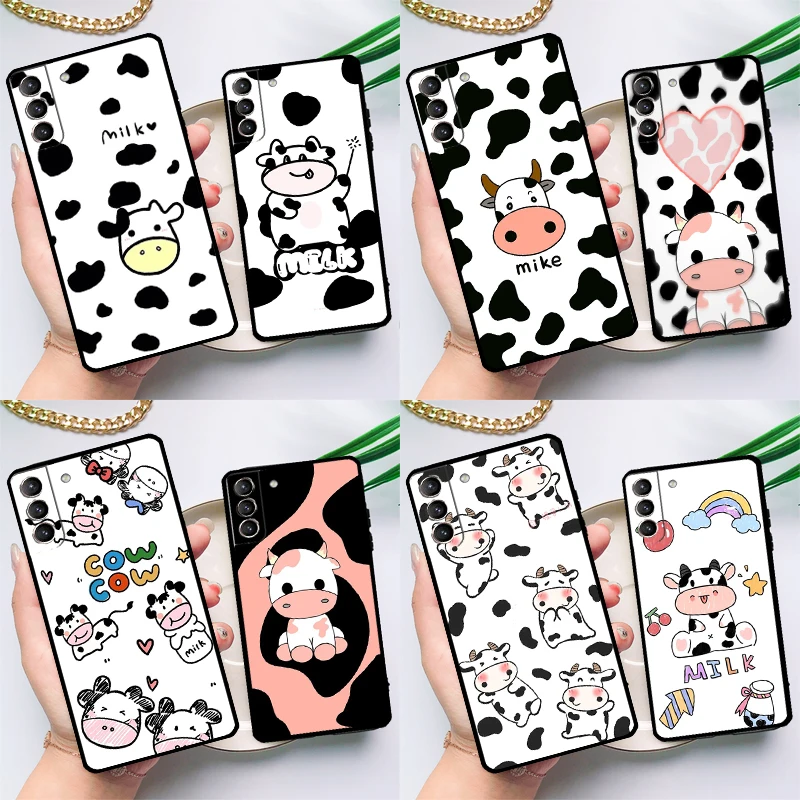 Dairy Cattle Cow Speckle Case For Samsung Galaxy S23 S22 Ultra S21 Plus S8 S9 S10 Note 10 20 Ultra S20 FE S21 FE Cover