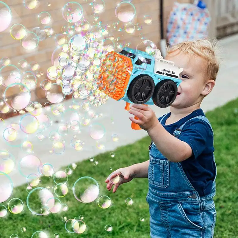 Bubble Machine For Kids Creative 139 Holes Engineering Vehicle Bubble Blower Outdoor Bubble Machine Summer Toys Electric gifts