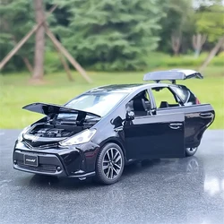 1/32 TOYOTA PRIUS Alloy Car Model Diecast Metal Toy Vehicles Car Model High Simulation Sound and Light Collection Childrens Gift