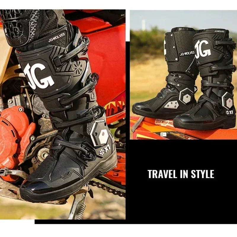 Motorbike Equipment Racing Rally Long BotasMen Women Riding Mid-Calf Ankle Protective Shoes Motorcycle Boots Motorcycle Boot