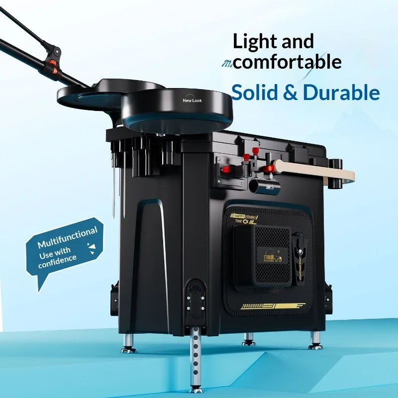 

Коробки для рыболовных снастей, портативный, легкий, с регулируемой высотой, ящик для рыболовных сидений, большой емкости, складное ведро для приманок, хранение снастей