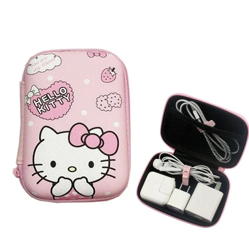 Anime Collection Card Storage Box Headphones Hard Case Earphone Bag HelloedKittys Waterproof Data Cable Protection Bags