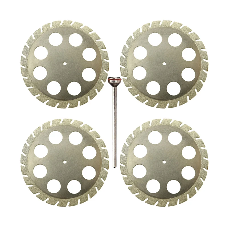 4pcs diamond Double sided  cutting disc for Cutting Plaster Disc Wheel 45*0.30mm with mandrels