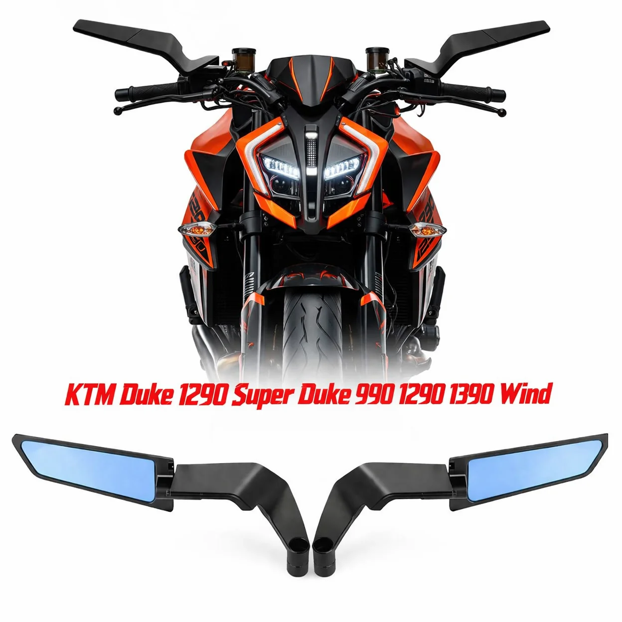 Motorrad-Seitenspiegel für KTM Duke 125 200 250 390 690 790 890 Super Duke 990 1290 1390 Wind Wing Stealth Rückspiegel