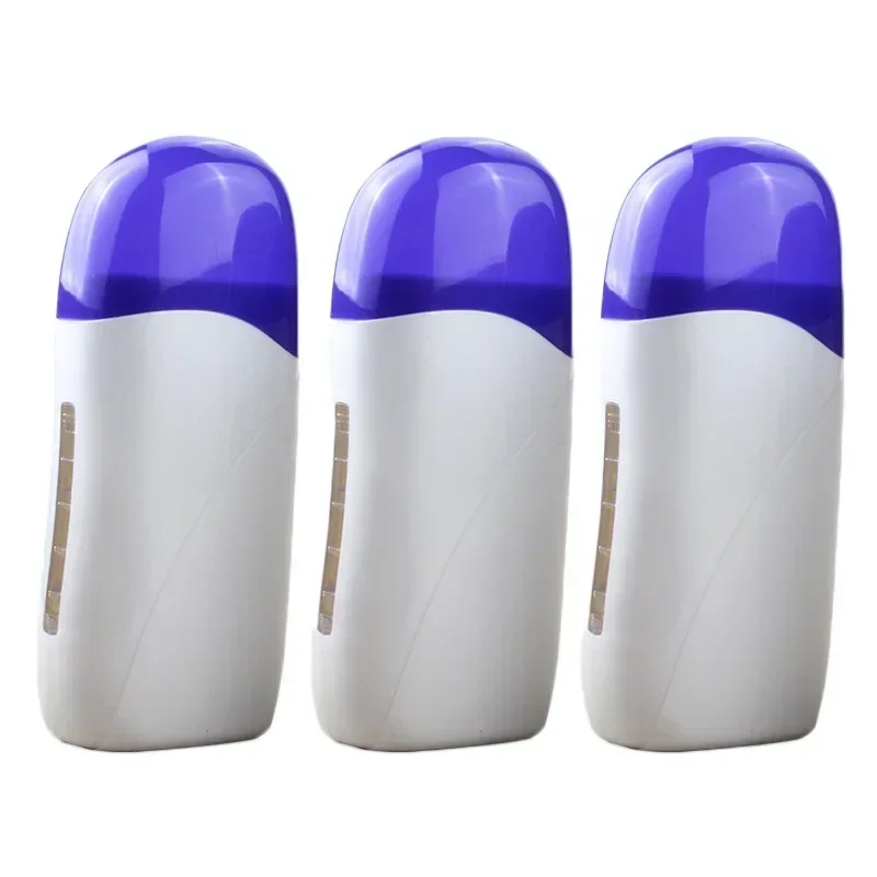 3pcs in 1 Depilatory Roll On Wax Heater Warmer with Base Refillable Wax Cartridge Hair Removal Wax-melt Machine Skin Care Tool