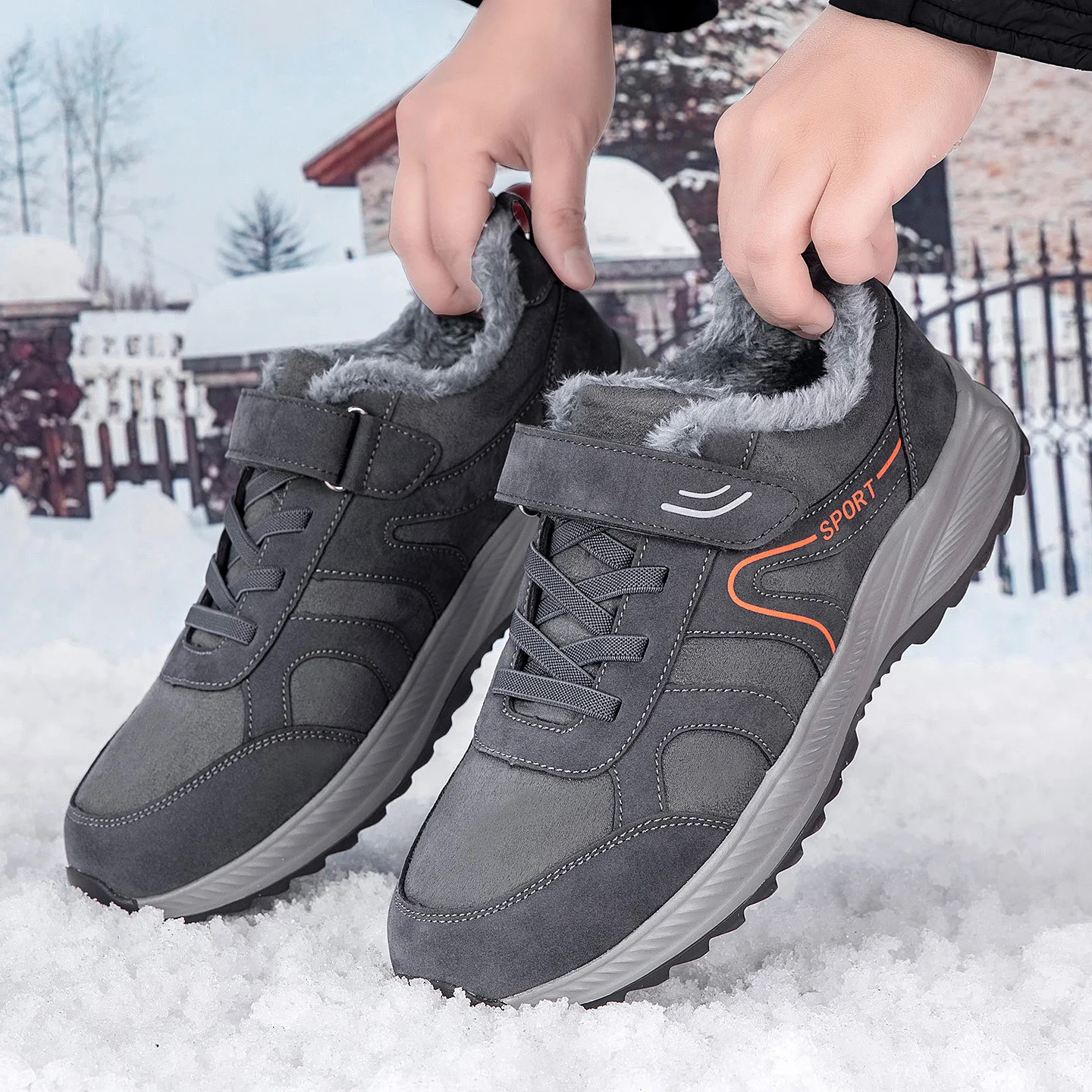 

New 2025 Men Women Winter Boots Super Warm Plush Running Shoes for Men Outdoor Non-slip Running Shoes Women's Walking Sneakers