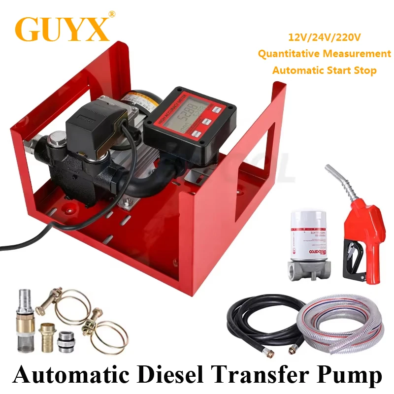 Electric Self-Priming Fuel Transfer Pump 550W Bio Fuel Oil Pump Auto Refueling Pump Automatic Diesel Transfer Pump For Metering