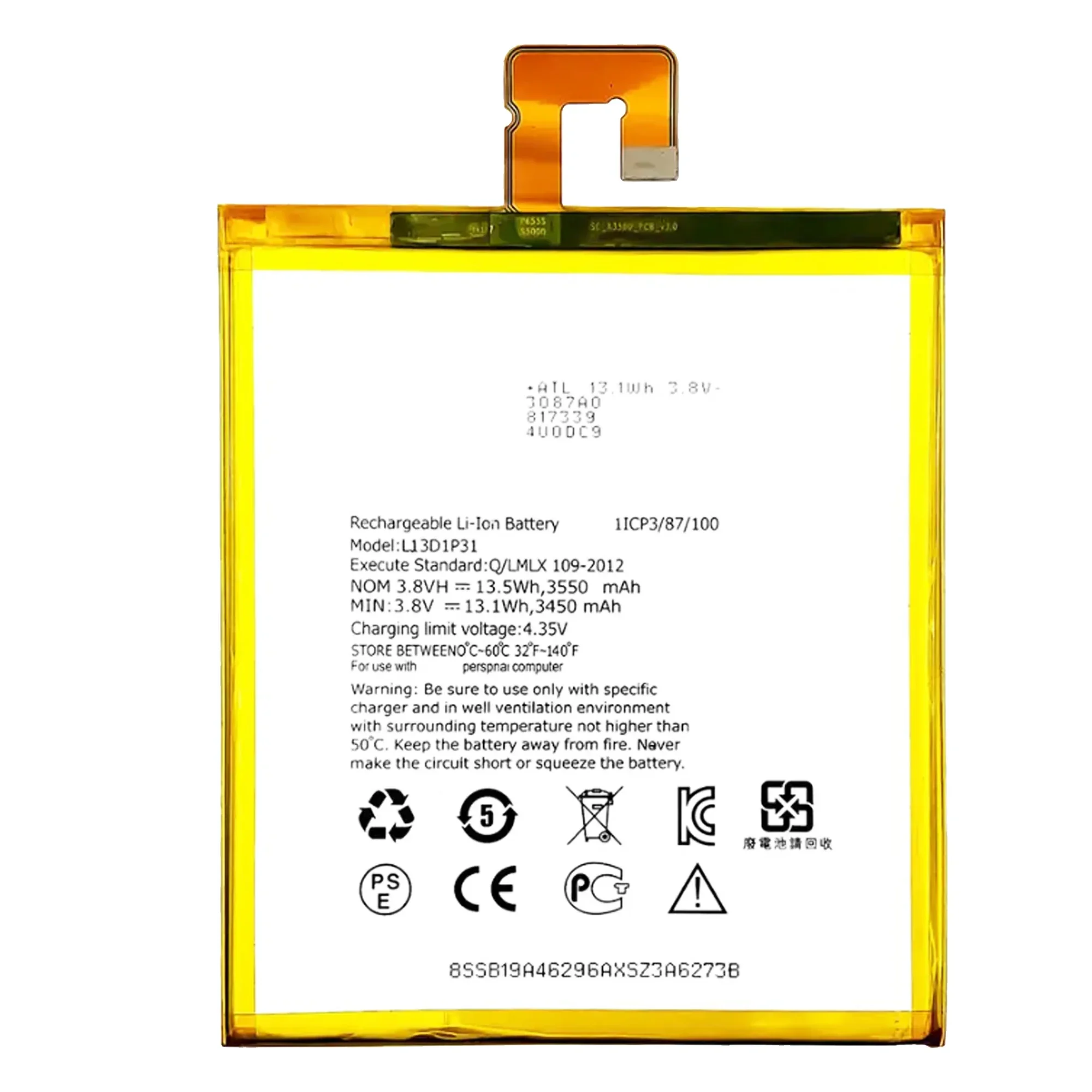 Original 100% New L13D1P31 Battery For Lenovo Pad A3500 S5000 S5000-H tab 3 7 TB3 710i 710F tab2 A7 A7-30 A7-10F A7-20F Bateria