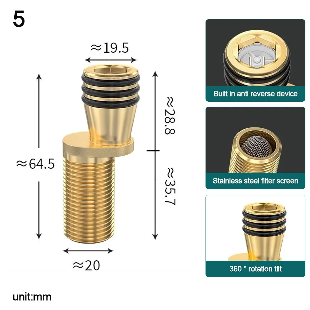 Copper Angled Curved Foot Angle Adjustment Lengthened Shower Faucet Adapter Wall Mounted Thickened Eccentric Screw Corner