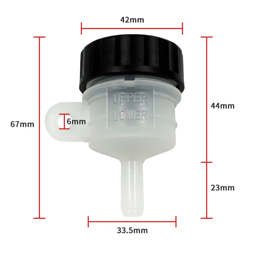 Universal Motorcycle Foot Rear Brake Master Cylinder Tank Oil Cup Fluid Bottle Reservoir For Buggy Quad ATV ATVS