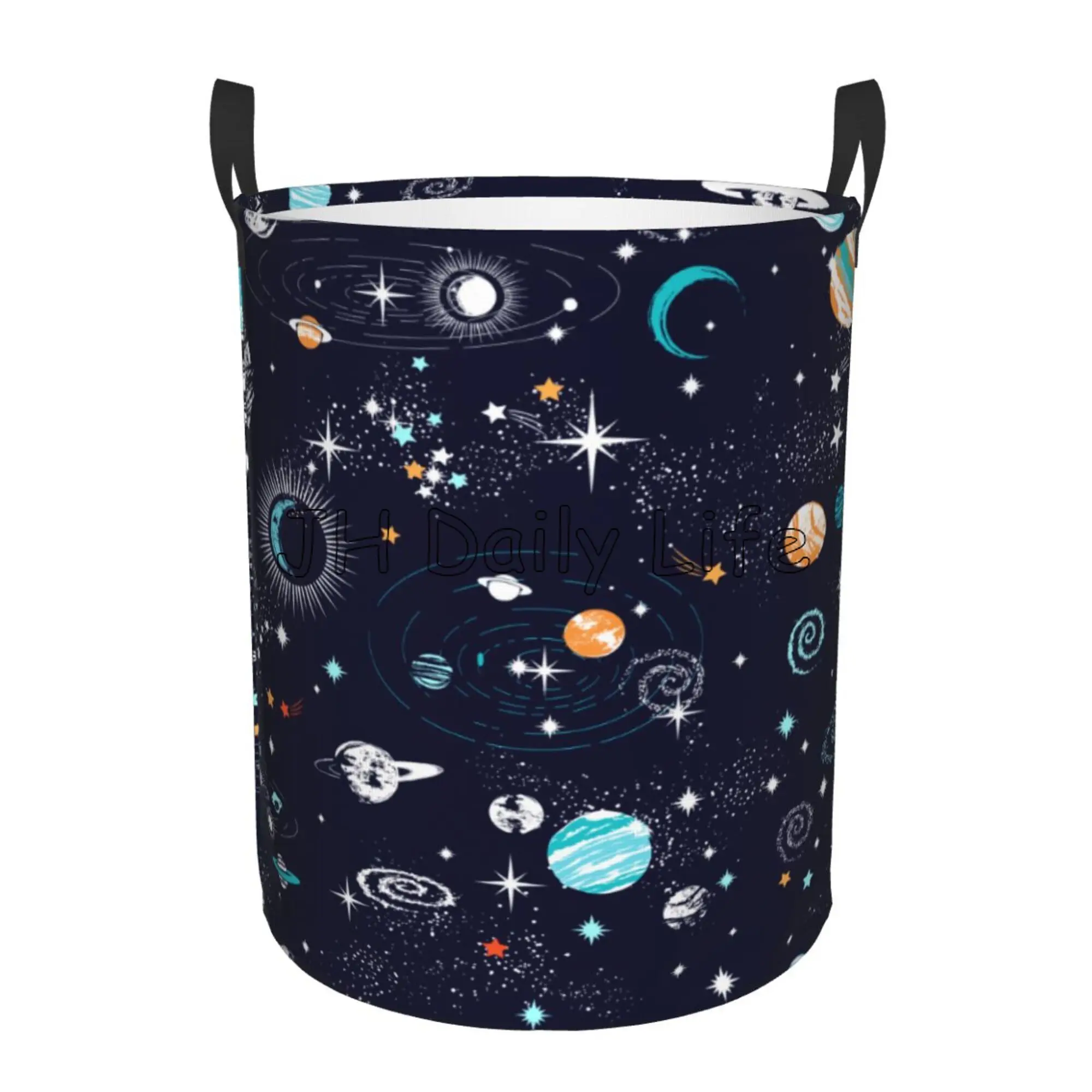 Galaxy Space Planet Print Collapsible Laundry Basket Large Organization Clothes Hampers Home Dorm Sundries Tote Storage Basket