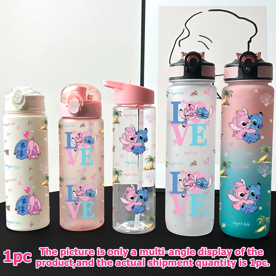 

1 шт., мультипластиковая бутылка для воды с принтом ангела, 23-32 унции, портативная спортивная чашка для воды, подарок на день рождения
