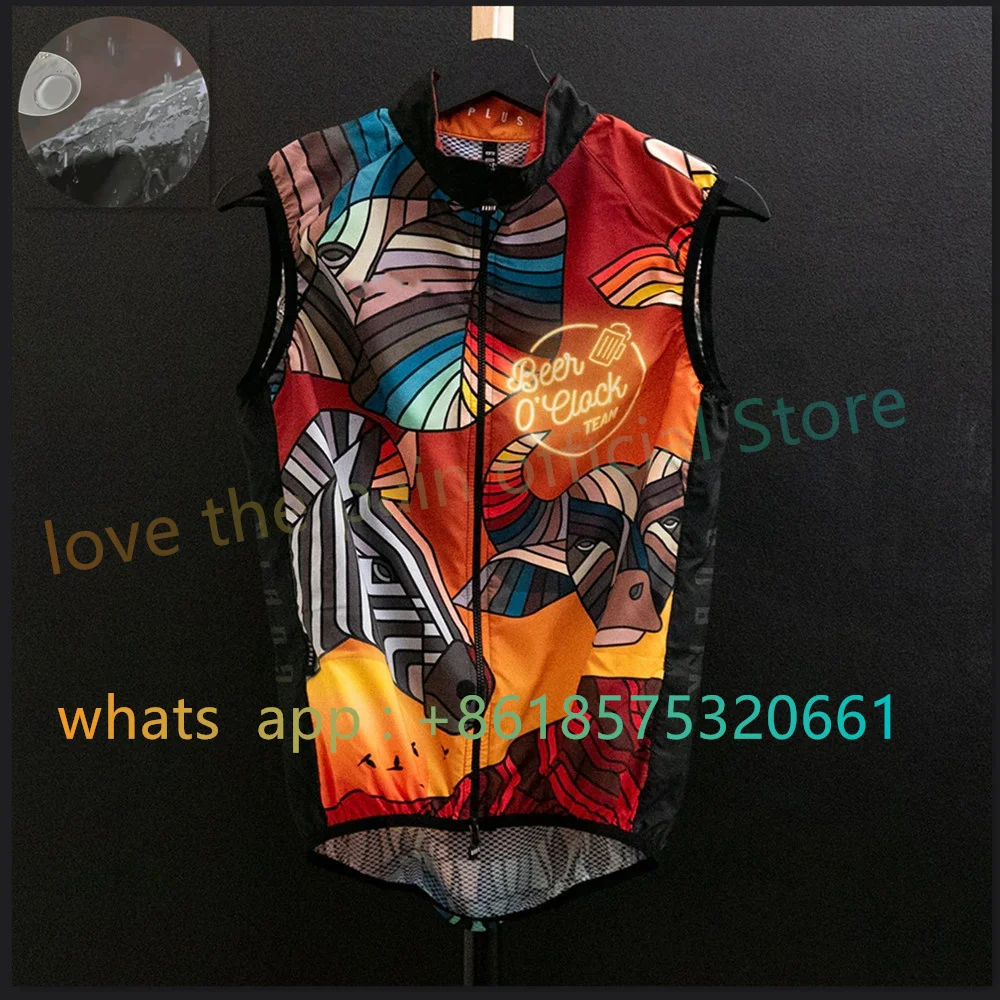 Unisex Sleeveless Team Vest Ultralight Windproof Cycling Jacket Bike Mtb Raincoat Outdoor Lightweight Windproof Waterproof Vest