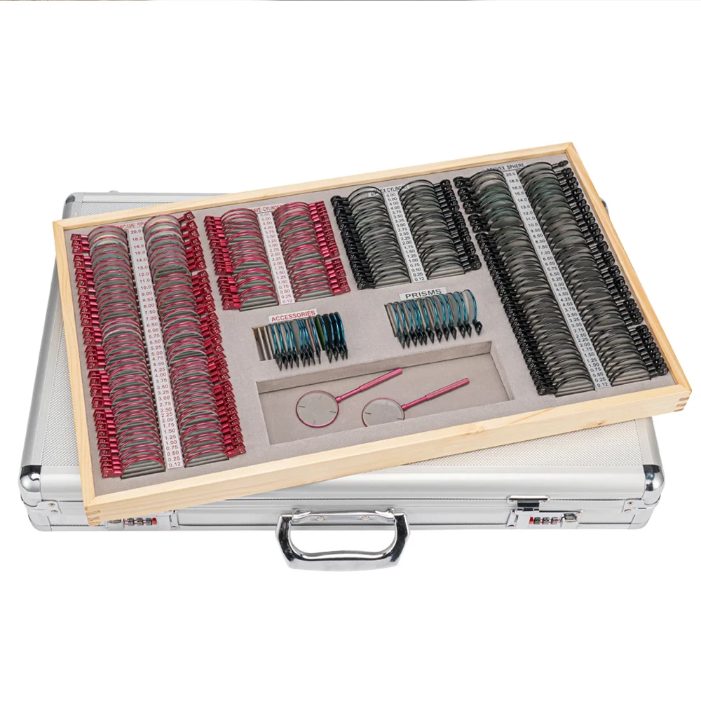 266 Pcs Metal Trial Color Lens Box Ophthalmic Instruments Optical Tool Set Case Optometry Rim Aluminium