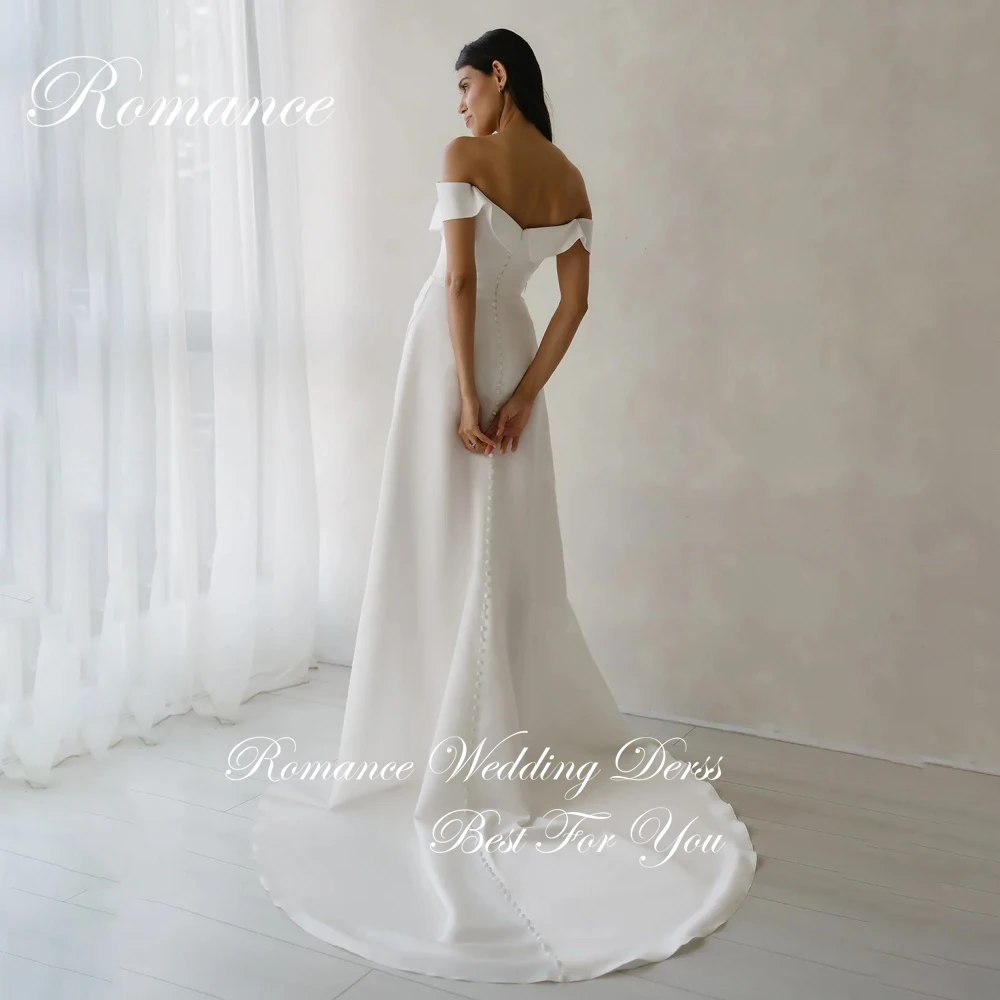 Robe De mariée sirène plissée, épaules dénudées, Sexy, croisé, col en v, dos ouvert, boutons, personnalisée, 2025