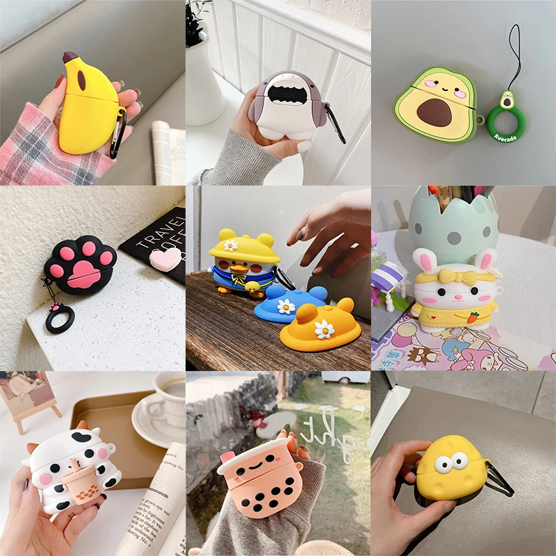 เคสหูฟังซิลิโคน3D น่ารักสำหรับ airpods Pro 2เคสชุดหูฟังรูปสัตว์รูปแมวอุ้งเท้าสุนัขเคสป้องกันสำหรับ airpods 1/2/3