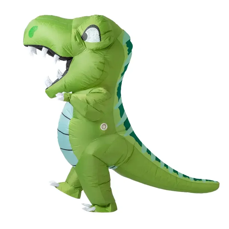 Costume Gonflable de Dinosaure pour Enfant et Adulte, Tenue de ixde Famille, Amusante, Portable, Dessin Animé, Vert, MN9