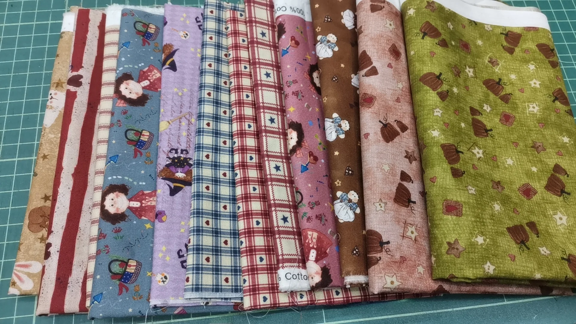 

14 Yard 6 Color Moon String Cloth Cotton Fabric for Handmade DIY Home Sponge Pad Cartoon Anime Pattern
