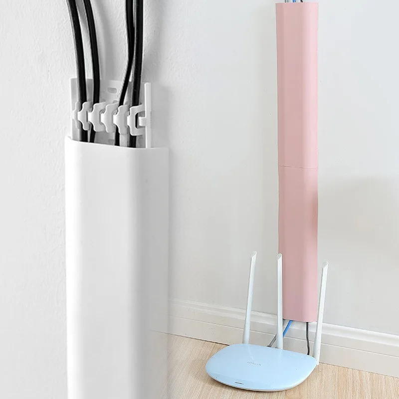 Self-adhesive wall duct cover Flat Screen Hidder TV Wire Holder Fastener 30CM ABS Cable Duct Cables Storage Managemet Organizer