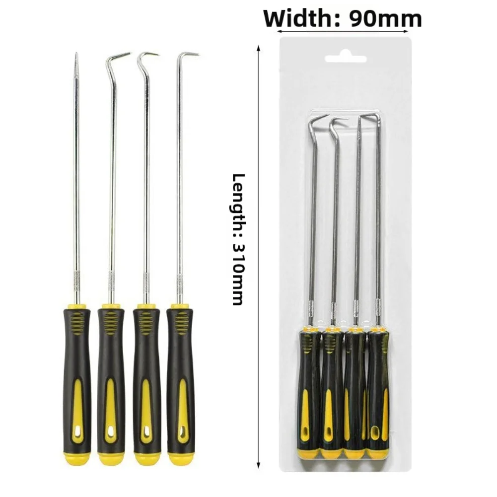 O-Ring Pick Long Pick Hook Set For Tight Space Work 9cm Handle Hand-held Disassembly Tool Full Hook Angled Hook