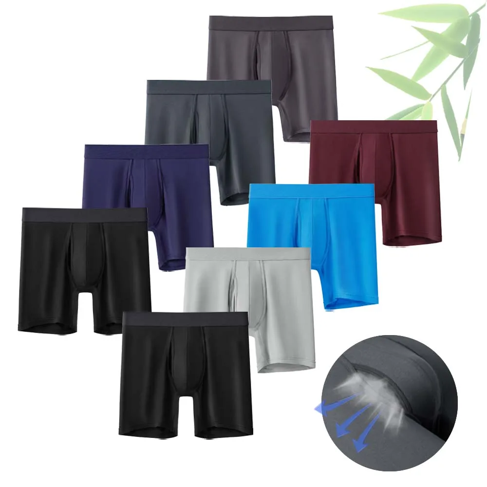 

8PCS Men's Boxer shorts Bamboo Fiber Men's panties U Pouch Design Men's clothing Sports Breathable Boxers man Plus Size S-XXL