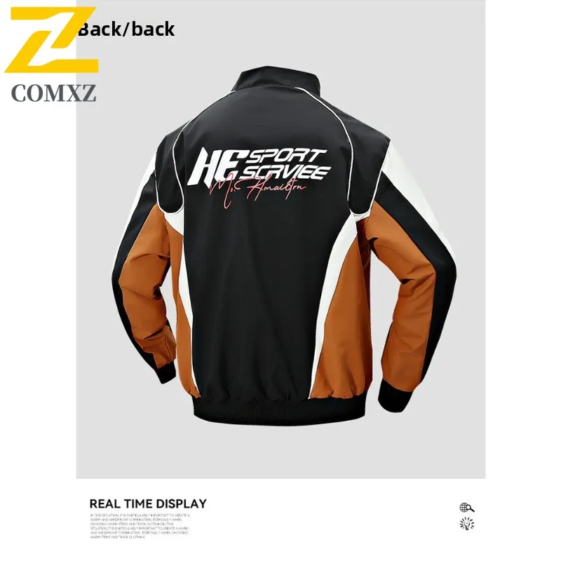 الرجال خمر البيسبول السائق سترة سباق نمط بولي معطف معطف جلد مقاوم للماء يندبروف فضفاض دراجة نارية ملابس خارجية تناسب ربيع الخريف #5