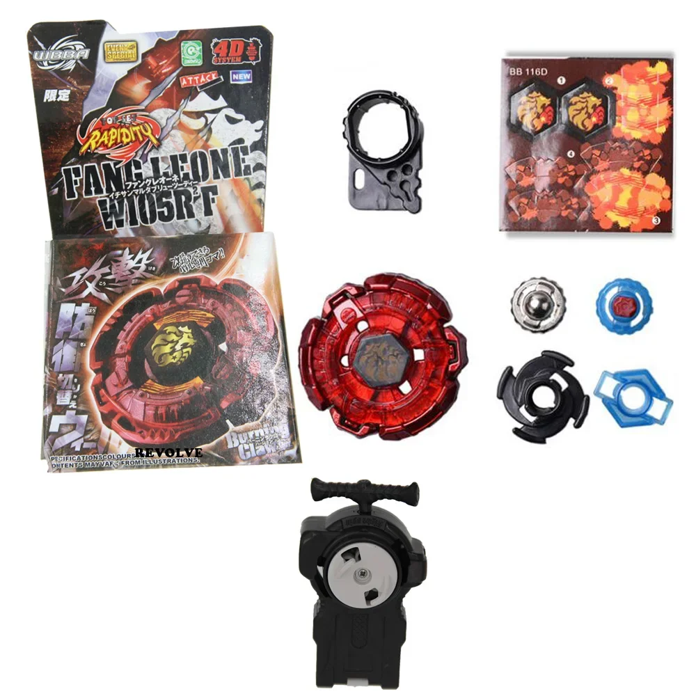 B-X TOUPIE BURST BEYBLADE mercury anubis toupie fang leone w105r2f wbba burning claw version r simple packing + two-way launcher