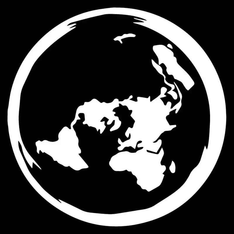 Car Sticker Creative Personality Planet Earth Flat Map Car Accessories Laptop Waterproof Sunscreen Vinyl Decals