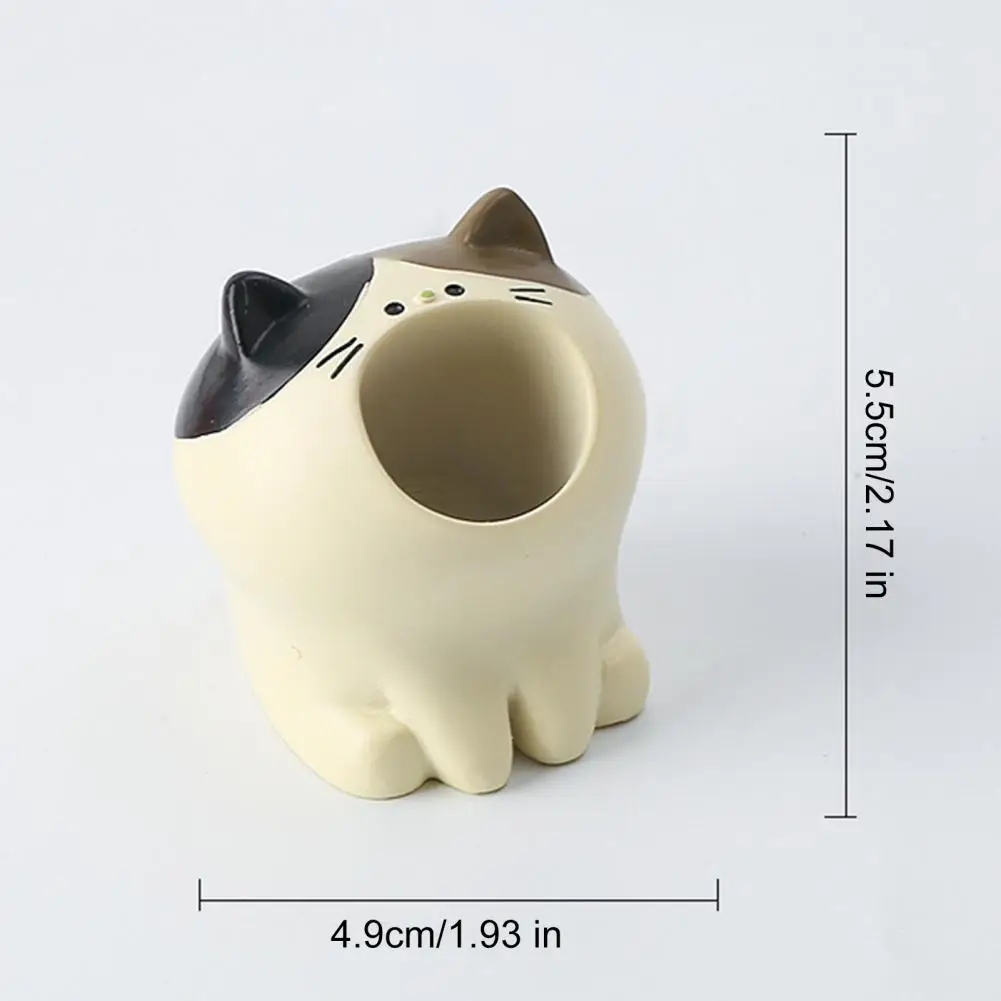 Cute Animal Toothbrush Holder Funny Resin Pen Holder Mini Animal Single Tooth Brush Stand Bathroom Organizer for Office  칫솔 받침대