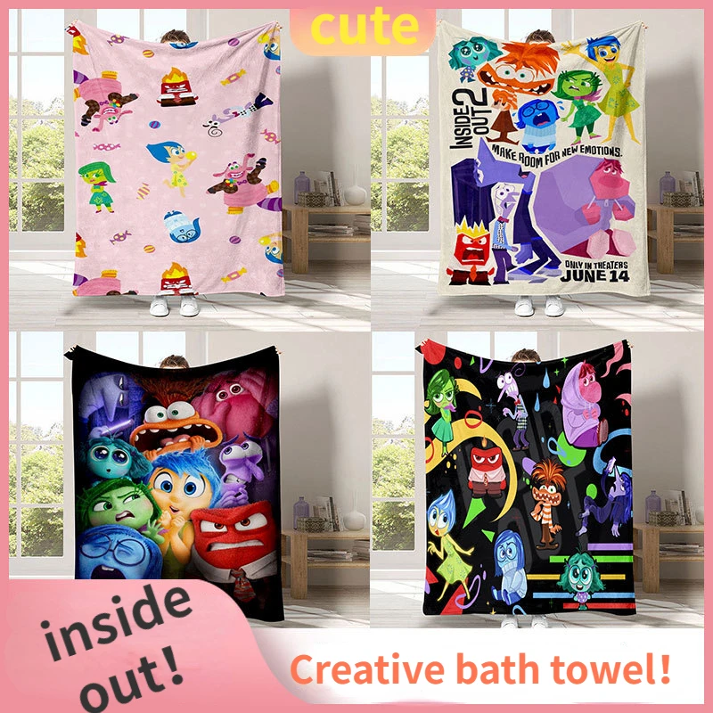 

Disney Inside Out 2 Flannel Blanket Emotional Perimeter Air Conditioning Blanket Baby Blanket Digital Print Available Wholesale