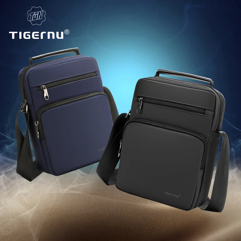 Torba męska na ramię Tigernu, torba na iPada 9,7 cala, mini torebka, wodoodporna torba sling, męska torba biznesowa podróżna, torba crossbody dla nastolatków.