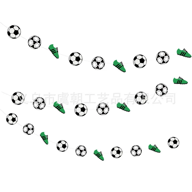 Sport Theme Party Balls Paper Garland Volleyball Football Rugby Baseball Basketball Banner Sports Boy Happy Birthday Party Decor